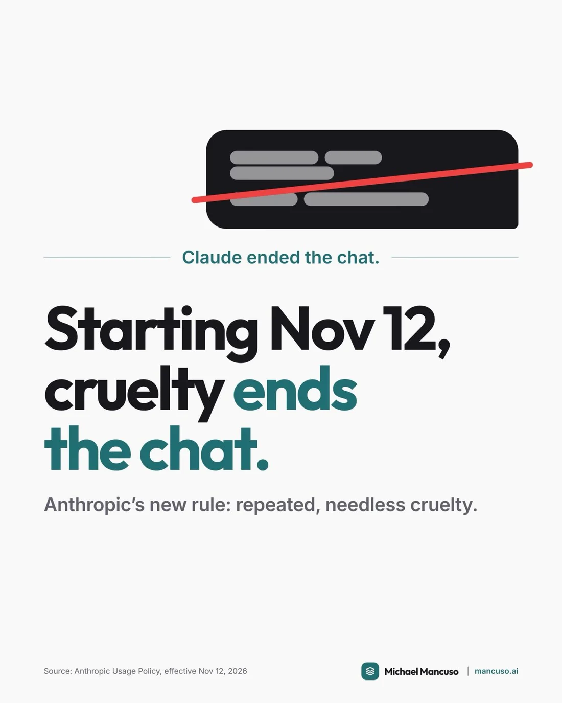 If you use Claude, a new rule covers how you talk to it.